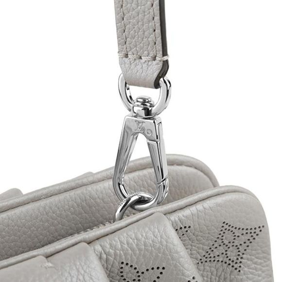 Louis Vuitton Shoulder Bag Gray Perforation Mahina Leather Trimming - Picture 9 of 9